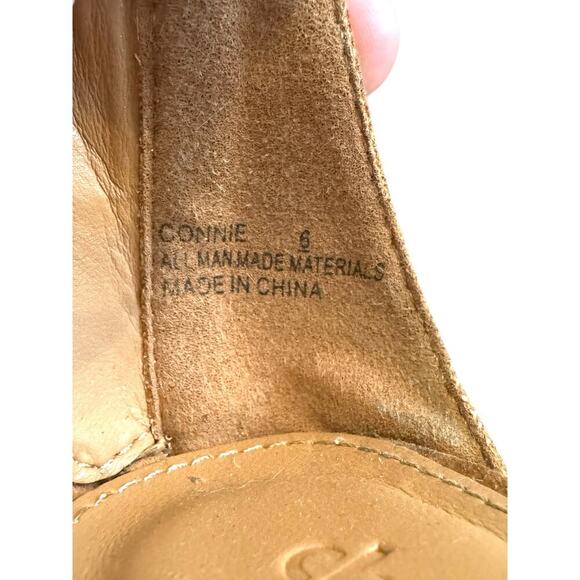 Charlotte Russe Women’s Heels Sz 6 Tan Suede Ankle Strap Pointed Toe Block Heel - Picture 7 of 7